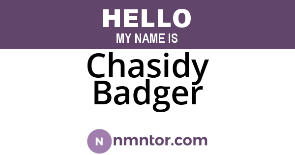 Chasidy Badger