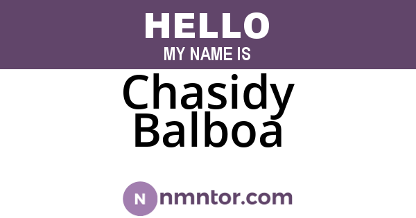 Chasidy Balboa