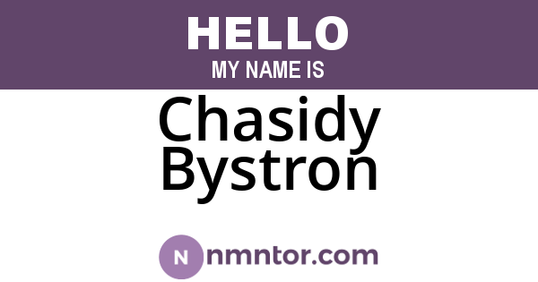 Chasidy Bystron