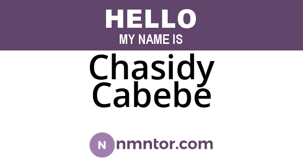 Chasidy Cabebe