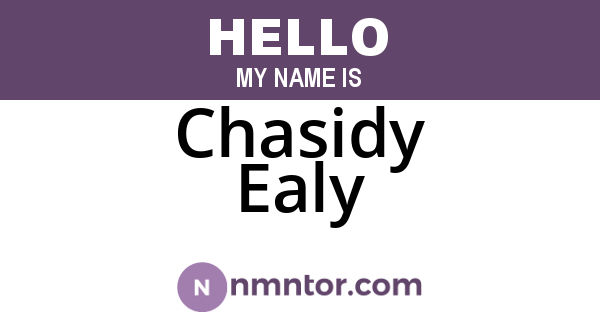 Chasidy Ealy