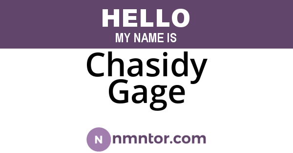 Chasidy Gage