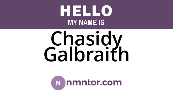 Chasidy Galbraith