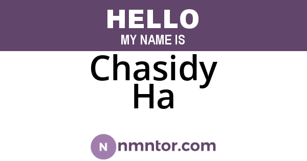 Chasidy Ha