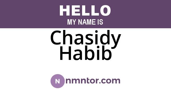 Chasidy Habib