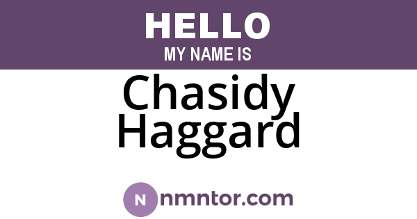Chasidy Haggard