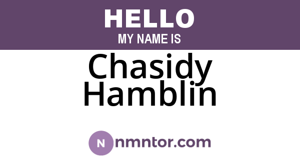 Chasidy Hamblin