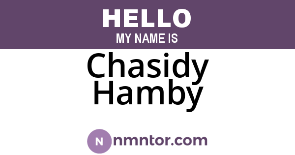 Chasidy Hamby