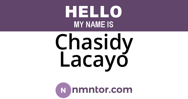 Chasidy Lacayo