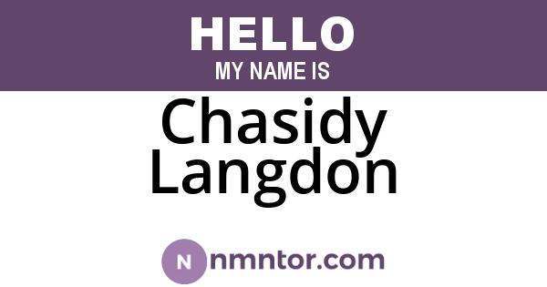 Chasidy Langdon