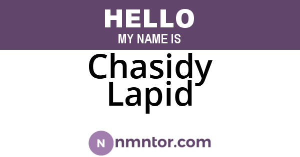 Chasidy Lapid