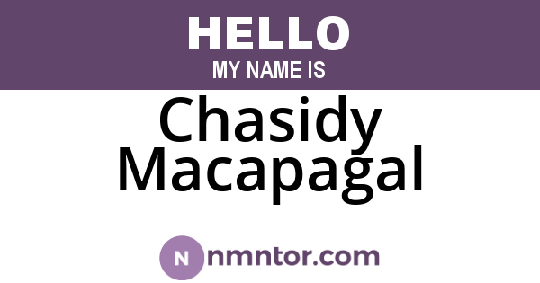 Chasidy Macapagal
