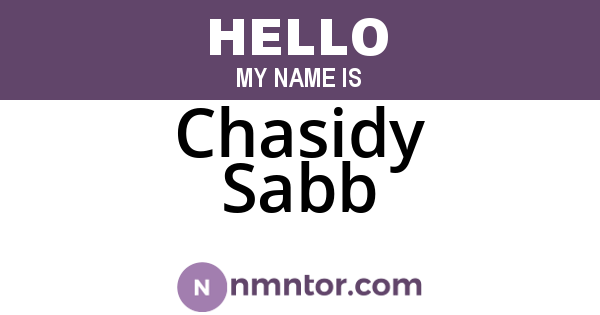 Chasidy Sabb