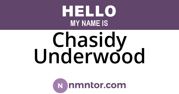 Chasidy Underwood