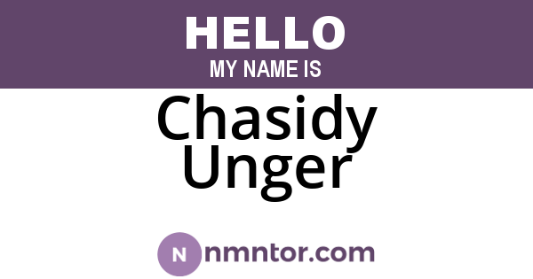 Chasidy Unger