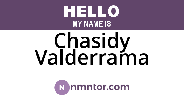 Chasidy Valderrama