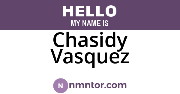Chasidy Vasquez