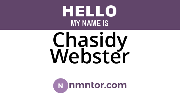 Chasidy Webster