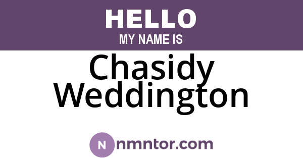 Chasidy Weddington