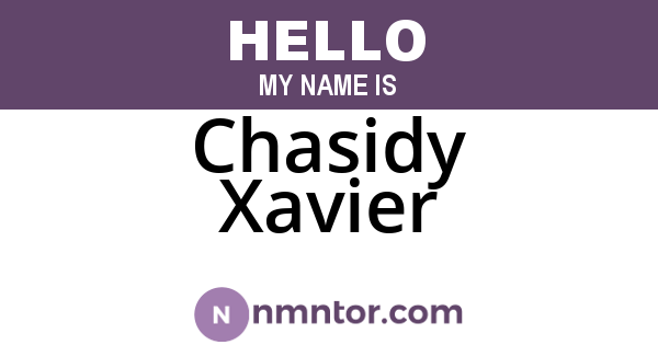 Chasidy Xavier