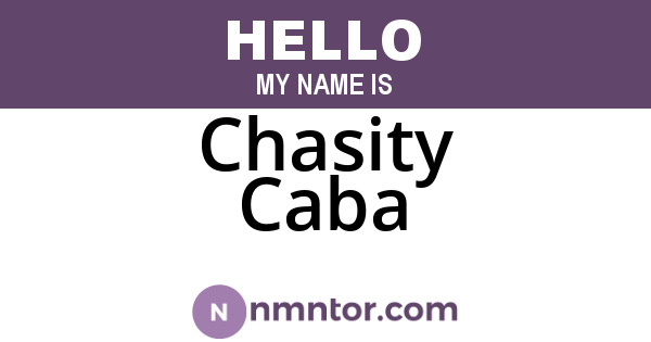 Chasity Caba
