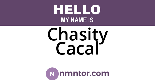 Chasity Cacal