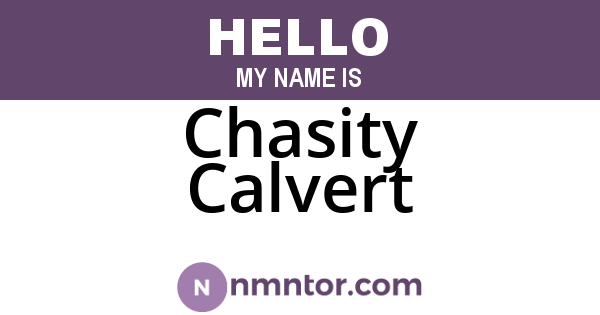 Chasity Calvert