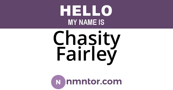 Chasity Fairley