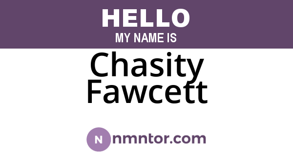 Chasity Fawcett