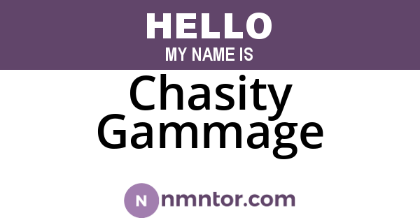 Chasity Gammage