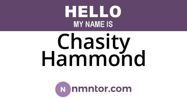 Chasity Hammond