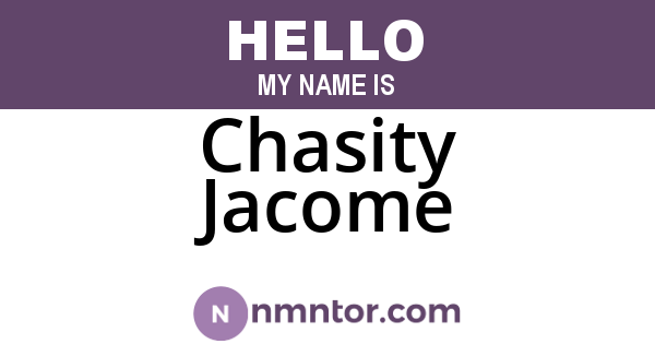 Chasity Jacome