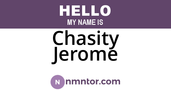 Chasity Jerome
