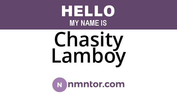 Chasity Lamboy