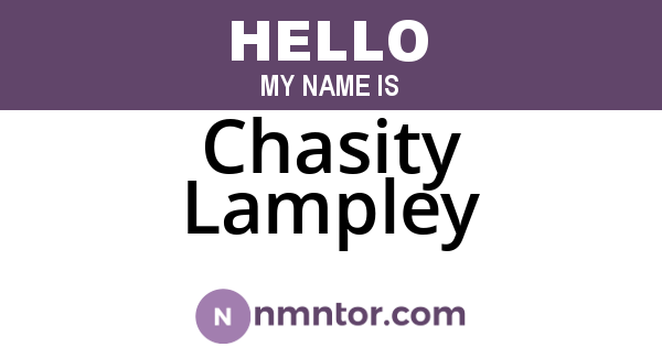 Chasity Lampley