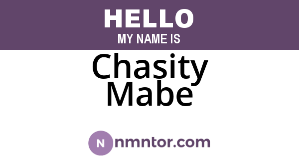 Chasity Mabe