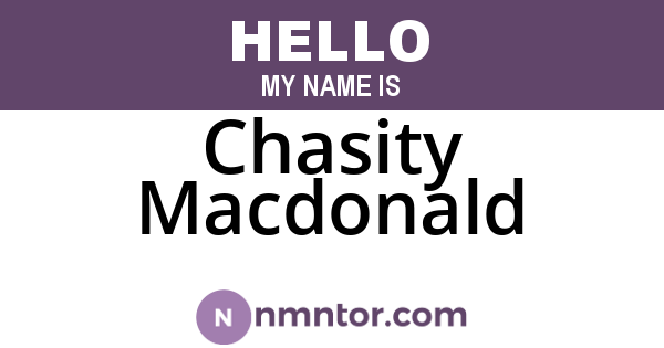 Chasity Macdonald