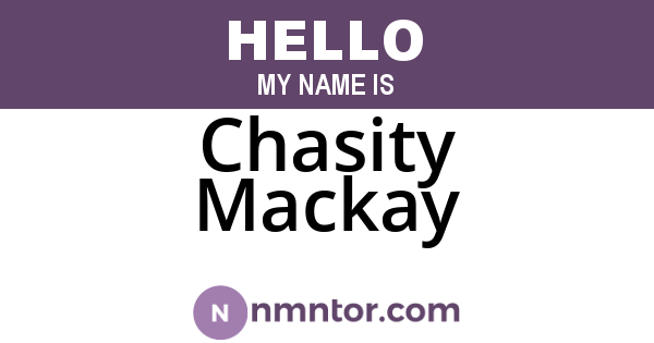 Chasity Mackay