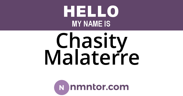 Chasity Malaterre