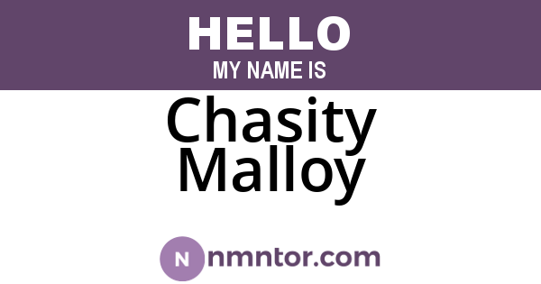 Chasity Malloy