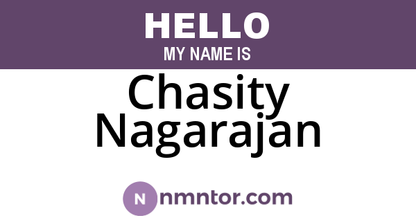 Chasity Nagarajan