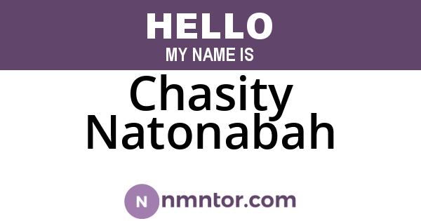 Chasity Natonabah