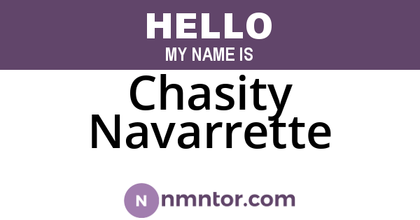 Chasity Navarrette