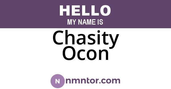 Chasity Ocon