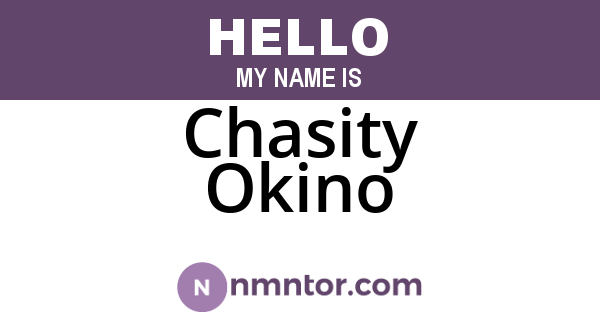 Chasity Okino