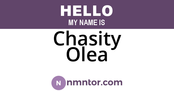 Chasity Olea