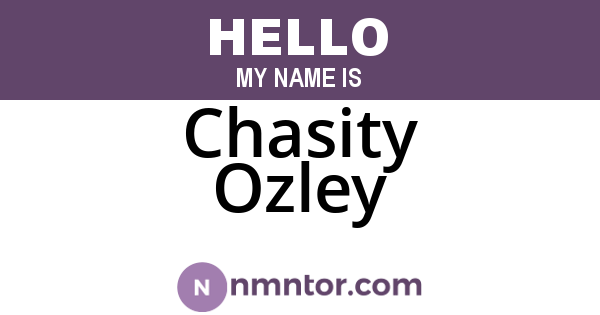 Chasity Ozley