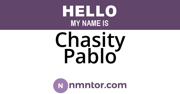 Chasity Pablo