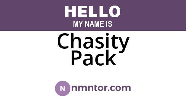 Chasity Pack