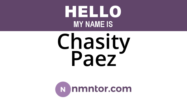 Chasity Paez